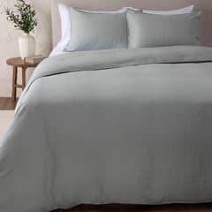 CASA CANTABRIA - Funda Bicolor/L 100% Lino Sage Super King