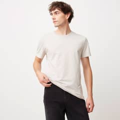 BASEMENT - Polera Manga Corta Cuello Redondo Algodón Hombre