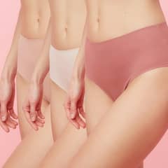 BLU - Pack de 3 Calzones Mujer Microfibra Tiro Alto