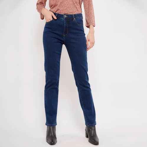 UNIVERSITY CLUB - Jeans Straight Mujer Tiro Alto