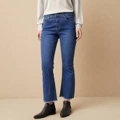 UNIVERSITY CLUB - Jeans Cropped Tiro Alto Mujer