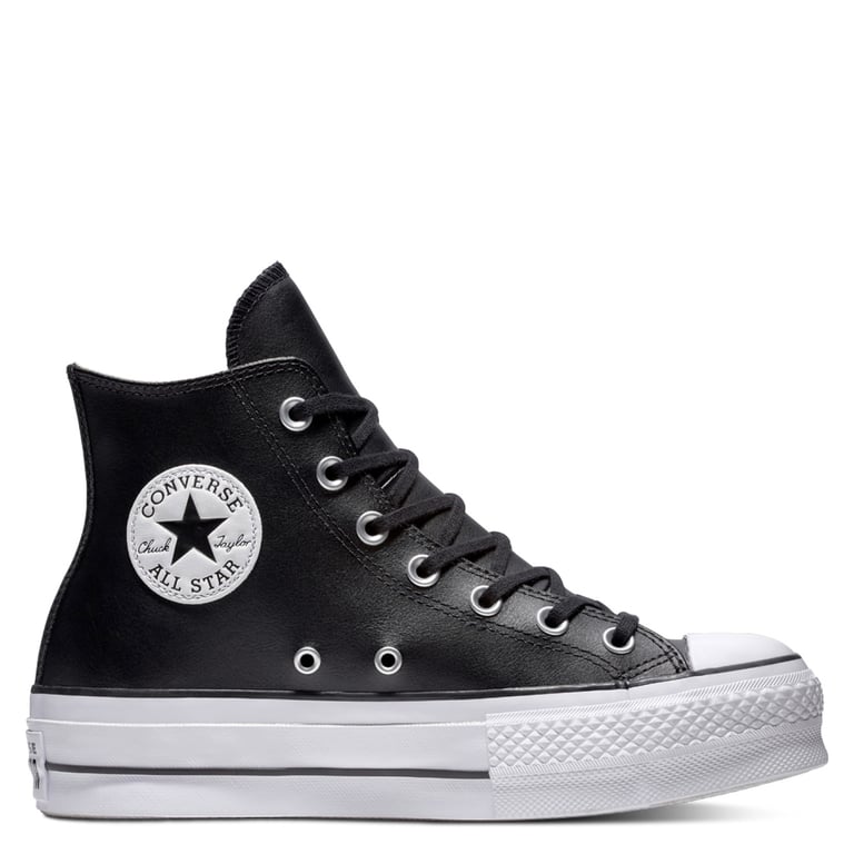 CONVERSE ZAPATILLAS CUERO MUJER CONVERSE URBANAS NEGRO CHUCK TAYLOR ALL STAR LIFT HI Ofertitas