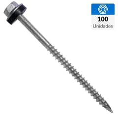 MAMUT - Tornillo Autoperforante Cabeza Hexagonal Madera 2 " 10 mm 100 Unidades