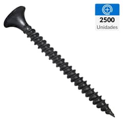 FIXSER - Tornillo Autoperforante Cabeza Phillips Yeso-Cartón 1-5/8 " 6 mm 2500 Unidades