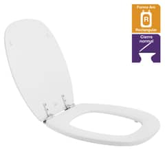 BEMIS - Asiento WC cuadrado madera blanco