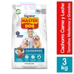 MASTER DOG - Alimento Seco para Perro Cachorro Carne y leche 3 kg