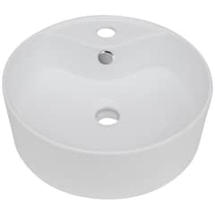 SENSI DACQUA - Lavamanos Forma Redonda Loza 38x14x38 cm Blanco