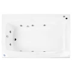 NORGLAS - Tina hidromasaje 340 l lebka 8 jets derecha 177x122x50 cm