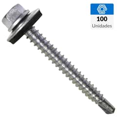 MAMUT - Tornillo Autoperforante Cabeza Hexagonal Metal 2 " 12 mm 100 Unidades