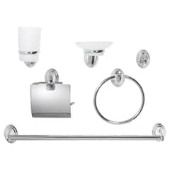 SENSI DACQUA - Kit de accesorios murales cromado 6 piezas