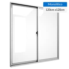 WINTEC - Ventana aluminio 120x120 cm monolítico mate corredera