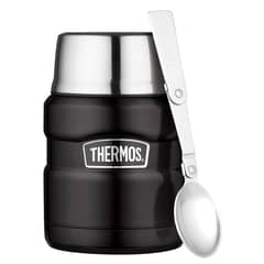 THERMOS - Termo para Comida 470 ml Acero Inoxidable Negro/ Plateado
