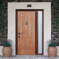 HOLZTEK - Puerta Pino con nudo 2 paneles