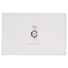 HALUX - Toma coaxial TV 10 A blanco