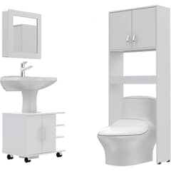 TUHOME - Botiquín Baño con Mueble Bajo Lavamanos y Estante