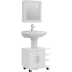 TUHOME - Botiquín Bath 47-B Optimizadores Lavamanos Big Bath Blanco