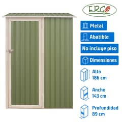 ERGO - Bodega de jardín 143x89x186 cm