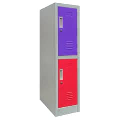 MALETEK - Locker de Oficina 2 Puerta(s) 2 Repisa(s) 50xx28 cm Gris