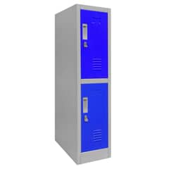 MALETEK - Locker de Oficina con Portacandado 2 Puerta(s) 2 Repisa(s) 50xx28 cm Gris