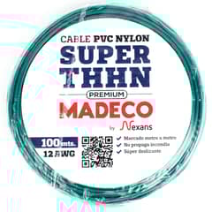 MADECO - Cable Eléctrico Premium THHN 1x12AWG/4MM2 100 metro(s) Verde