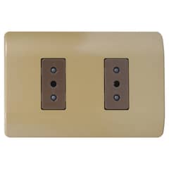 SCHNEIDER ELECTRIC - Tomacorriente doble 10 A Dorado Genesis