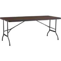JUST HOME COLLECTION - Mesa Plegable Tipo Maleta Rectangular 75x72x180 cm Café