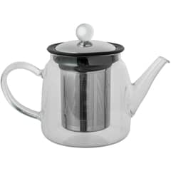 JUST HOME COLLECTION - Tetera con infusor vidrio 450 ml transparente