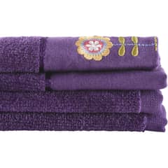 JUST HOME COLLECTION - Juego de 2 Toallas 380 gr 30x50 cm Morada