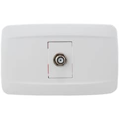 KARSON - Toma coaxial para TV 10 A blanco