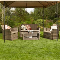 JUST HOME COLLECTION - Juego de Living de Terraza Palermo 4 Personas Café