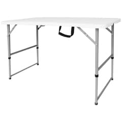 JUST HOME COLLECTION - Mesa Plegable Tipo Maleta Rectangular 60x74x120 cm Blanco