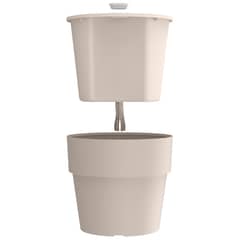 OU - Macetero autorriego 16x15 cm beige