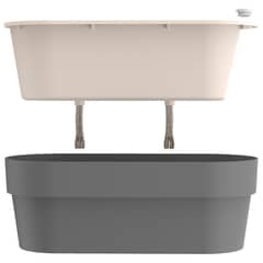 OU - Jardinera autorregante 29x12 cm gris