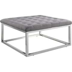 JUST HOME COLLECTION - Banqueta 87x87x44 cm metal gris
