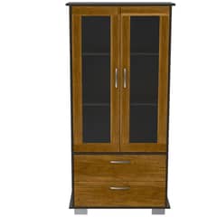 TUHOME - Vitrina classic color caramelo+wengue 165x80x35 cm