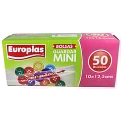 EUROPLAS - Bolsa hermetica mini 50 unidades