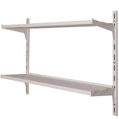 DUCASSE - Kit Repisa Graduable Metal 2 Nivel(es) 60x3.3x20 cm Blanco