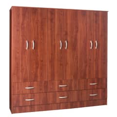 CIC - Clóset 6 Puerta(s) 6 Cajón(es) 3 Repisa(s) 180x180x47 cm Cerezo
