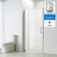 SENSI DACQUA - Mampara ajustable 6mm 80-100x185cm
