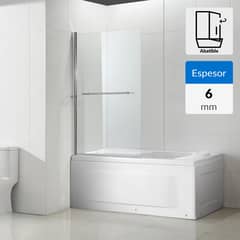 SENSI DACQUA - Mampara Baño Abatible Bariloche 140x90cm 6mm
