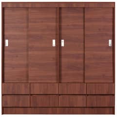 CIC - Clóset Maule 4 Puerta(s) 8 Cajón(es) 2 Repisa(s) 180x180x51 cm Cerezo