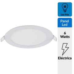 DAIRU - Panel led empotrado circular 6w luz fría