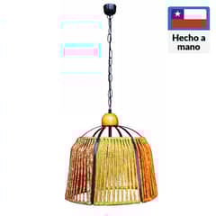 CAROLD STEVENS - Lámpara colgante bell madera 1 luz E27