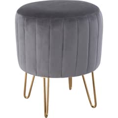 JUST HOME COLLECTION - Pouf Ottoman gris