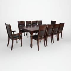CIC - Juego de Comedor Grand Cordobes 10 Sillas Mesa Rectangular 120x76x240 cm Caoba