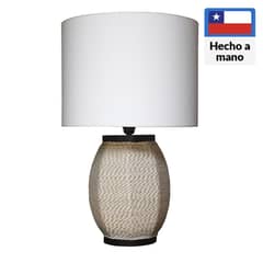 CAROLD STEVENS - Lámpara sobremesa cañamo beige