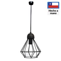 CAROLD STEVENS - Lámpara colgante drop negra metal 1 luz E27