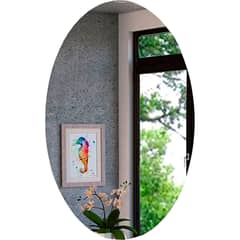 TUHOME - Espejo Baño Ovalada 45x60 cm Gris Napoli