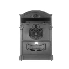 ARTEFERRO - Buzón postal 41x26x10 cm aluminio negro