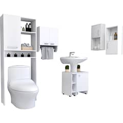 TUHOME - Botiquín + optimizador lavamanos blanco